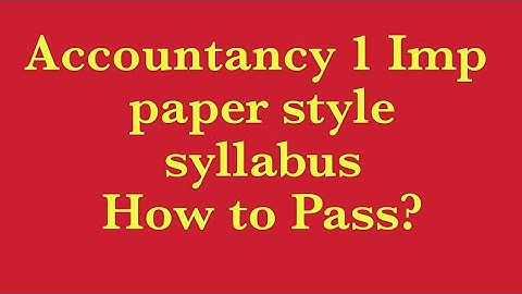 Accountancy 1 imp paper style for B.com sem 1 Gujarat University by Prof.Dhaval Rudakiya