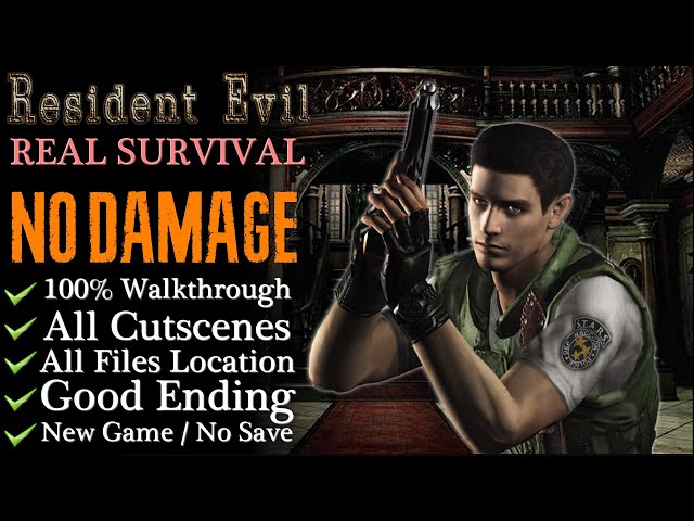 RESIDENT EVIL Gamecube REMAKE - FULL GAME Walkthrough - ALL SCENARIOS ALL  ENDINGS 100% Collectibles 