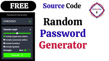 Create Random Password Generator With Source Code Using HTML CSS JAVASCRIPT By NonTechBg |