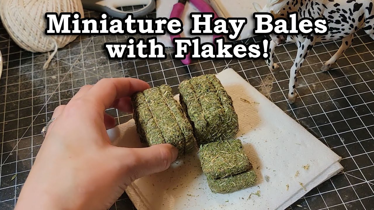 Schleich / Breyer Hay Bales --- Real Hay --- Easy DIY How To Make It 