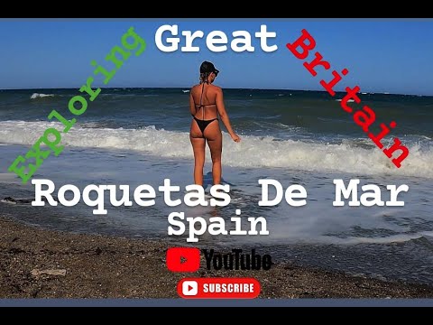 Playa de Roquetas de Mar, Costa Tropical Spain  Walking Tour  -Tourist Attractions | Travel Vlog