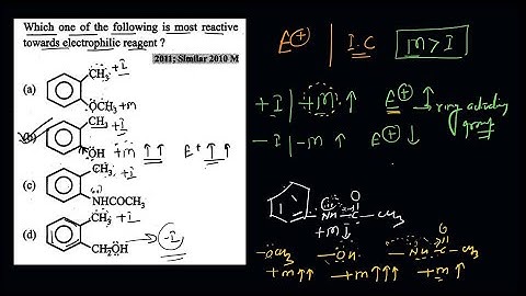 Which one of hte following is most reactive towards electrophilic reagent?