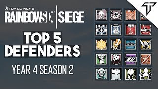 Top 5 Best Defending Operators! Tom Clancy's Rainbow Six Siege (Year 4 Season 2 - Y4S2)