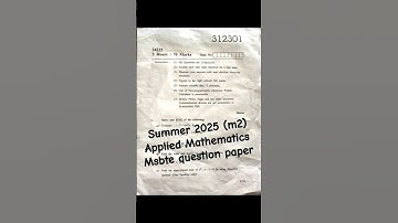 M2 summer 2025 Question Paper | Diploma Engineering IT | MSBTE model Question paper MSBTE #shorts