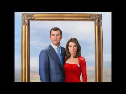 SS. MM. Felipe VI y Letizia. Retrato al óleo 172 X 130 cm. Pintado por Angel Gómez Mateo @AngelPachinGM