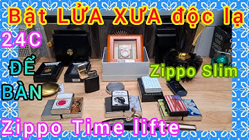 24C # BẬT LỬA ĐỂ BÀN XƯA ĐỘC HIẾM.#Ronson #ZIPPO TIME LIFTE. #QUẸT NHẬT XƯA RẺ. ZIPPO Slim new Box.