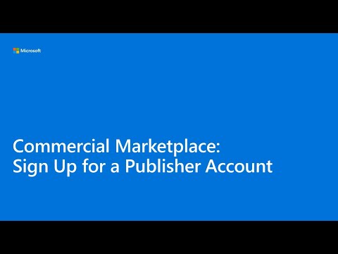 Microsoft Commercial Marketplace Publisher Sign Up (NewPartner)