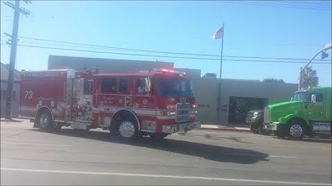 LAFD NEW Engine 73 and Rescue 73 Responding
