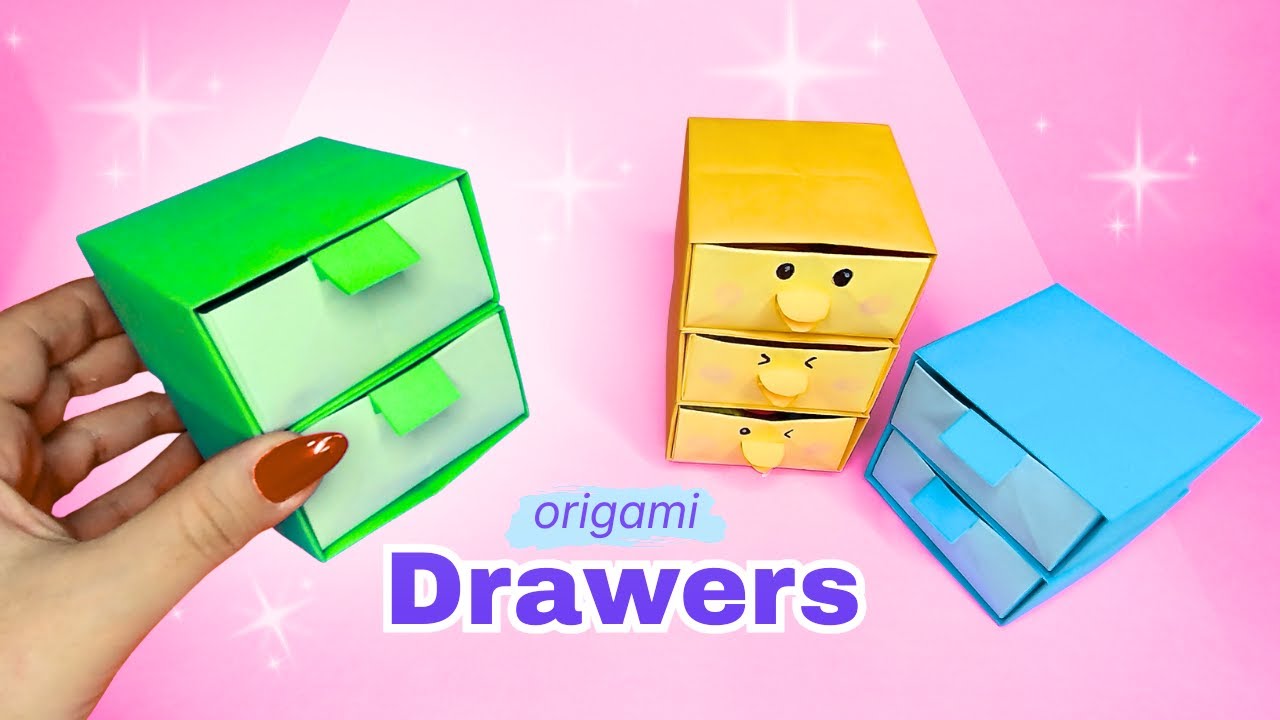 Origami Drawer Box Organizer🗄️ | How to Make Paper Drawer Box