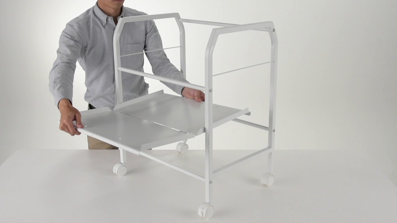 ファイルワゴン（2段・PCワゴン・PCラック・斜め・キャスター・A4