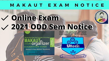MAKAUT Exam || 2021 Odd Semester Notice || Online Exam || Mrinal Sir Electrical