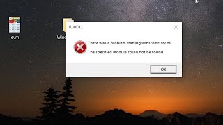 winscomrssrv.dll error at startup || There was a problem starting winscomrssrv.dll screenshot 1