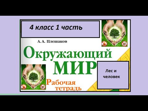 Окружающий мир 4 класс рабочая тетрадь страница 50-52 Лес и человек