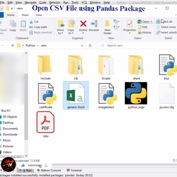 Open CSV File using Pandas Package in Python | Prof.Antony Vijay # ...