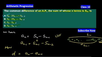 The common difference of an A.P the sum of whose n terms is Sn is | Arithmetic Progressions Class 10