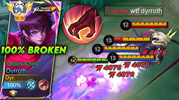 FINALLY NEW BEST 1 HIT BUILD FOR JUNGLE DYRROTH!! 100% BROKEN (MUST TRY) - MLBB