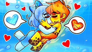 ¡CHICO DE FUEGO Y CHICA DE HIELO SE BESAN EN LA PISCINA! 💖🔥💦 AMOR PROHIBIDO EN MINECRAFT ROLEPLAY