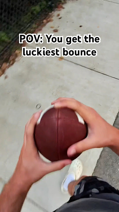Is this the luckiest bounce ever!? #football #trickshots #shorts