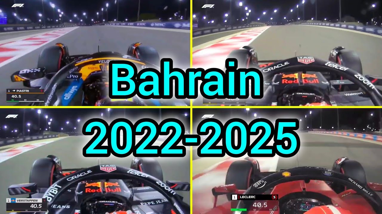 F1.  GP. Bahrain.   Pole position 2022-2025 (Verstappen ×2. Piastri. Leclerc)