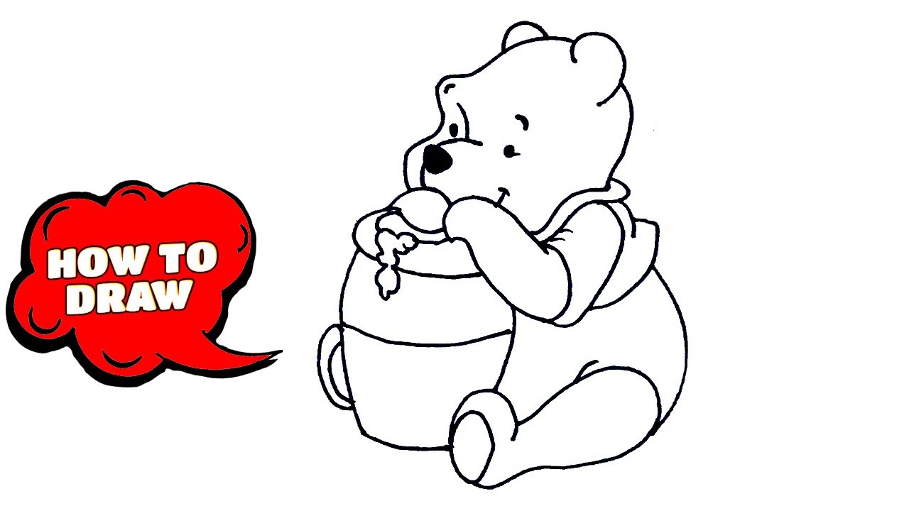 How to Draw Winnie the Pooh | Easy Winnie the Pooh Drawing (Tutorial ...