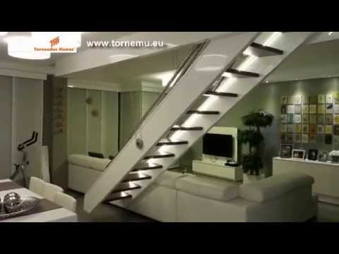 Video: Escalera Abatible Abatible: Escalera Abatible Abatible Y Extensible, Modelo Abatible En Madera Y Aluminio Con Trampilla