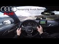 2017 Audi A6 Bi-Turbo Competition (326Hp) POV- Top speed on Autobahn ✔