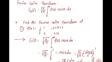 Fourier Cosine Transforms and Finite Fourier Sine & Cosine Transforms