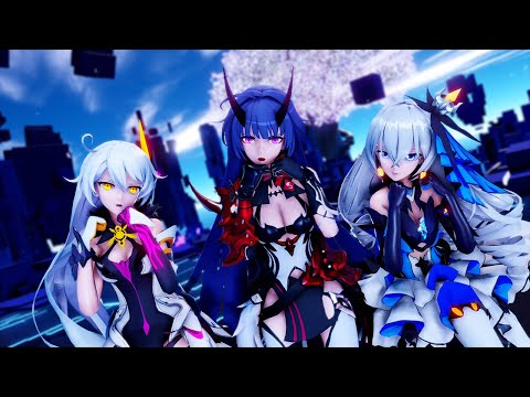 #HonkaiMemory 【MMD】WAVE - Honkai Impact 3rd (Kiana, Mei, Bronya)