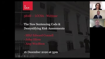 5SAH - The New Sentencing Code & Demystifying Risk Assessments