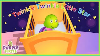 Twinkle Twinkle Little Star ⭐️ | Fun nursery rhyme for kids | Purple Turtle