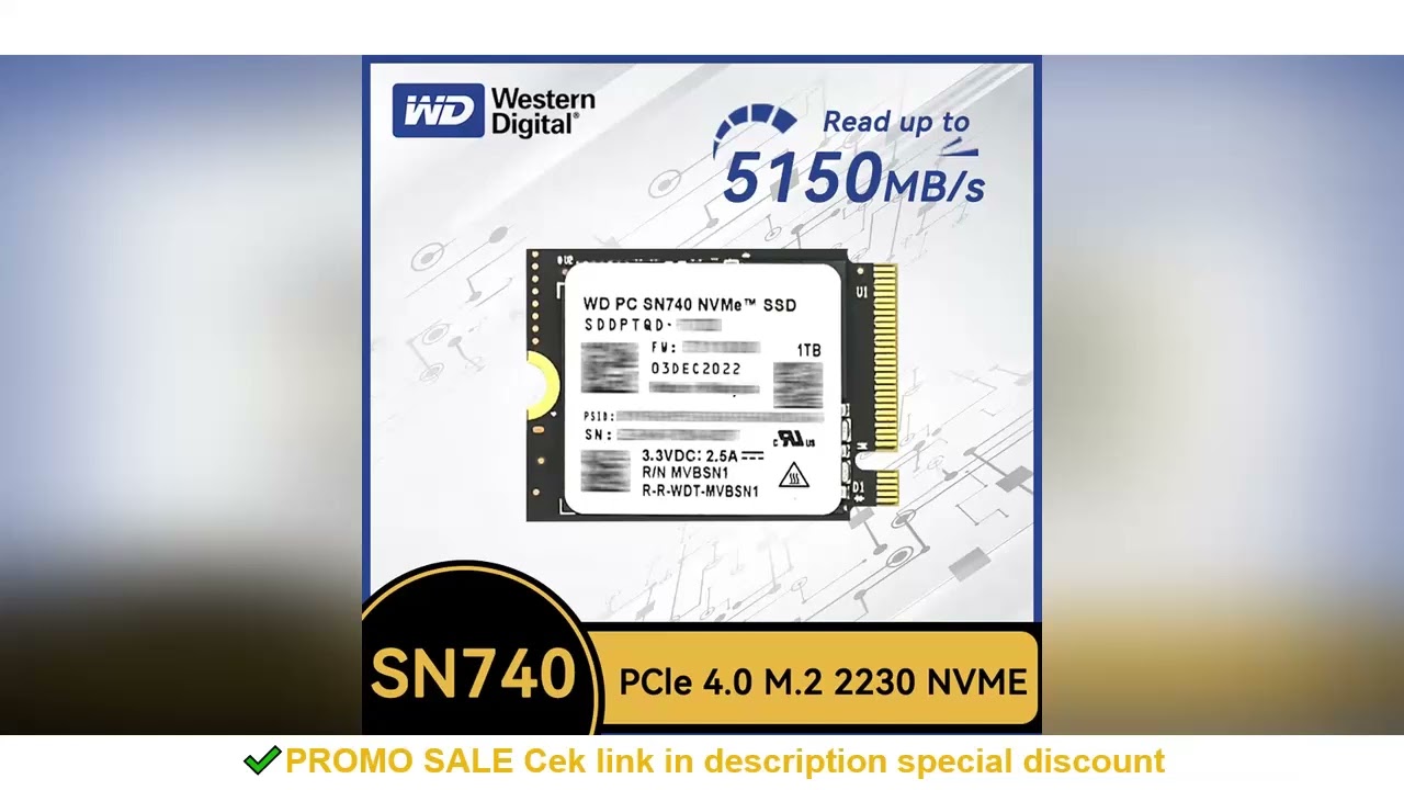 Western Digital WD SN740 2TB 1TB SSD M.2 2230 Gen4 PCIe 4.0