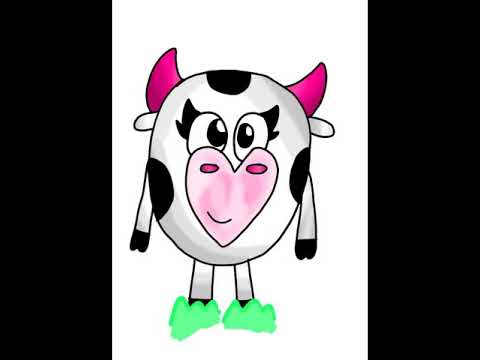 Munya From Kikoriki Girl Cow CATA Letter U