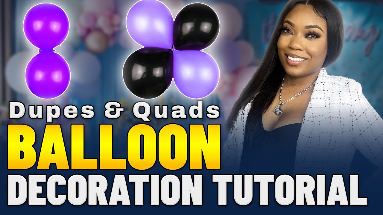 Balloon Clusters 101 Tutorial How to Make Cluster, Dupes, and Quads for Prom Garland YouTube