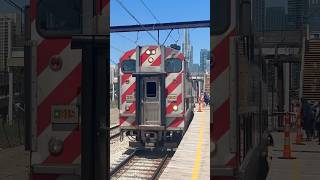 Metra ME #815 Arrives at 18th Street! #train #trains #railfan