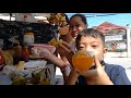 Eating outside /pungko-pungko (fried chicken, lumpia shangai and ngohiong)in mountain side