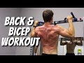 FULL BACK AND BICEP WORKOUT | Sets and Reps | Form Tips