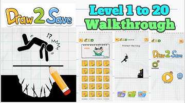 ✍️ Draw 2 Save Stickman Puzzle Level 1 to 20 Walkthrough 🎮 | Like and Subscribe