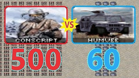 Conscripts vs Humvee - Same Cost - Red Alert 2 MO