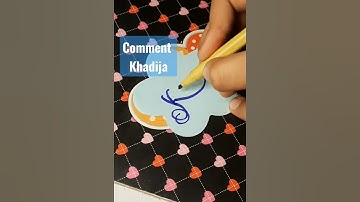 how to write name 🔥 khadija 😇 cursive handwriting #youtubeshorts #youtube #ytshorts