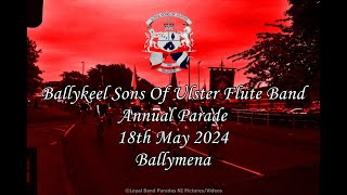 Ballykeel Loyal Sons Of Ulster Flute Band (Full Parade) 18/05/24