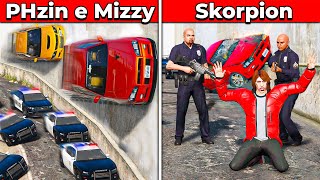 PROFISSIONAIS ME ENSINAM A DAR FUGA no GTA 5 rp!! (Ft. Mizzy e PH)