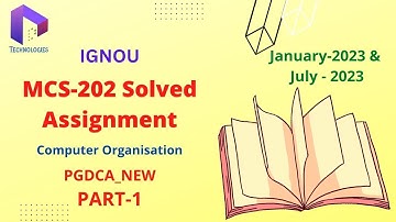 MCS-202 (Part-1)  Solved Assignment Jan-23/July-23 || PGDCA_NEW || IGNOU || Dalaltechnologies