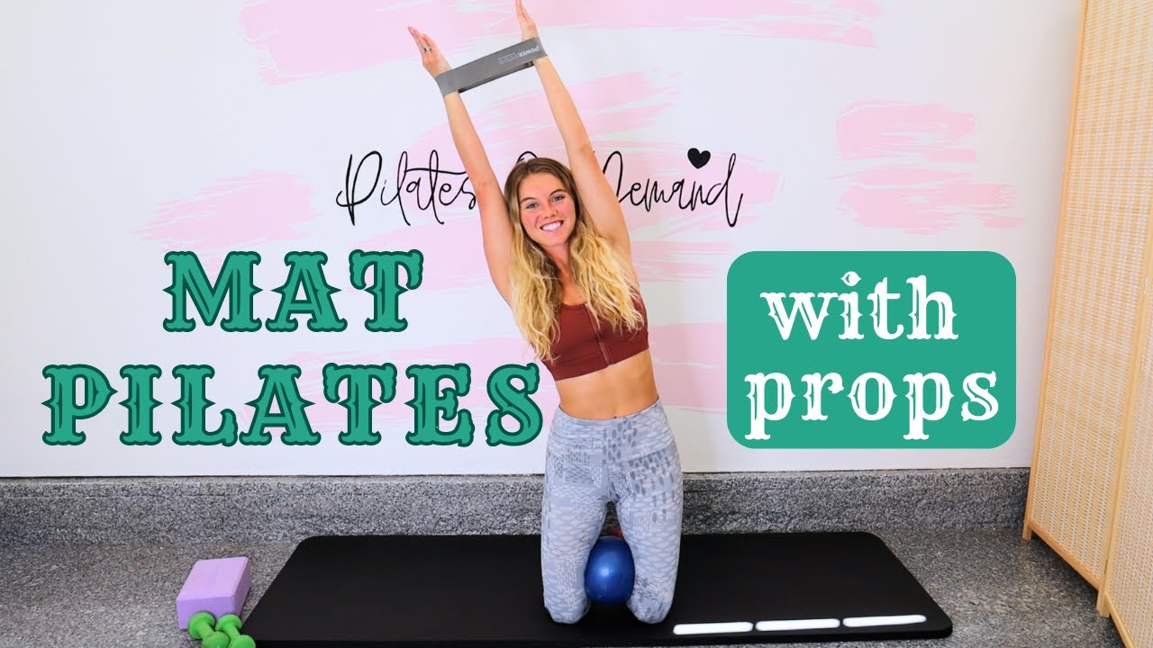 Mat Pilates with All the Props  weights + ball band block workout