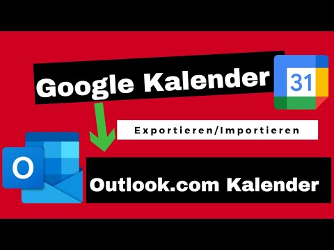 Google Kalender in Outlook.com Kalender importieren 2022