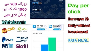 Ptclab.click pay per click platforms/ Adds Watch New online eraning legit Site in Pakistan 2021