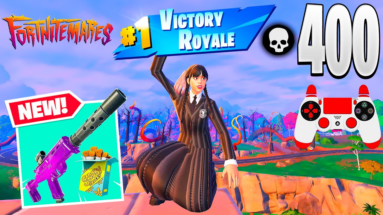 High Elimination Solo vs Squads WEDNESDAY ADDAMS Wins Full Gameplay - Fortnite Chapter 6 Season 4