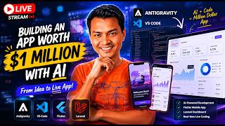 Building a $1 Million AI App LIVE 🔥 | Flutter + Laravel + VS Code + Antigravity - Ai Vibe Coding