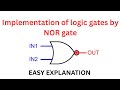 Implementation of logic gates by NOR gate | Digital logic | BE | Easy Nepali explanation