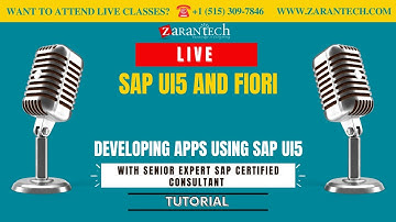 LIVE | Developing Apps Using SAP UI5 | SAP UI5 and FIORI Training | ZaranTech