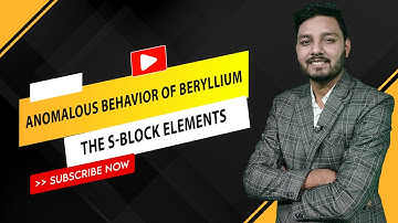 Anomalous Behavior Of Beryllium | Class 11 Chemistry | IIT-JEE/NEET